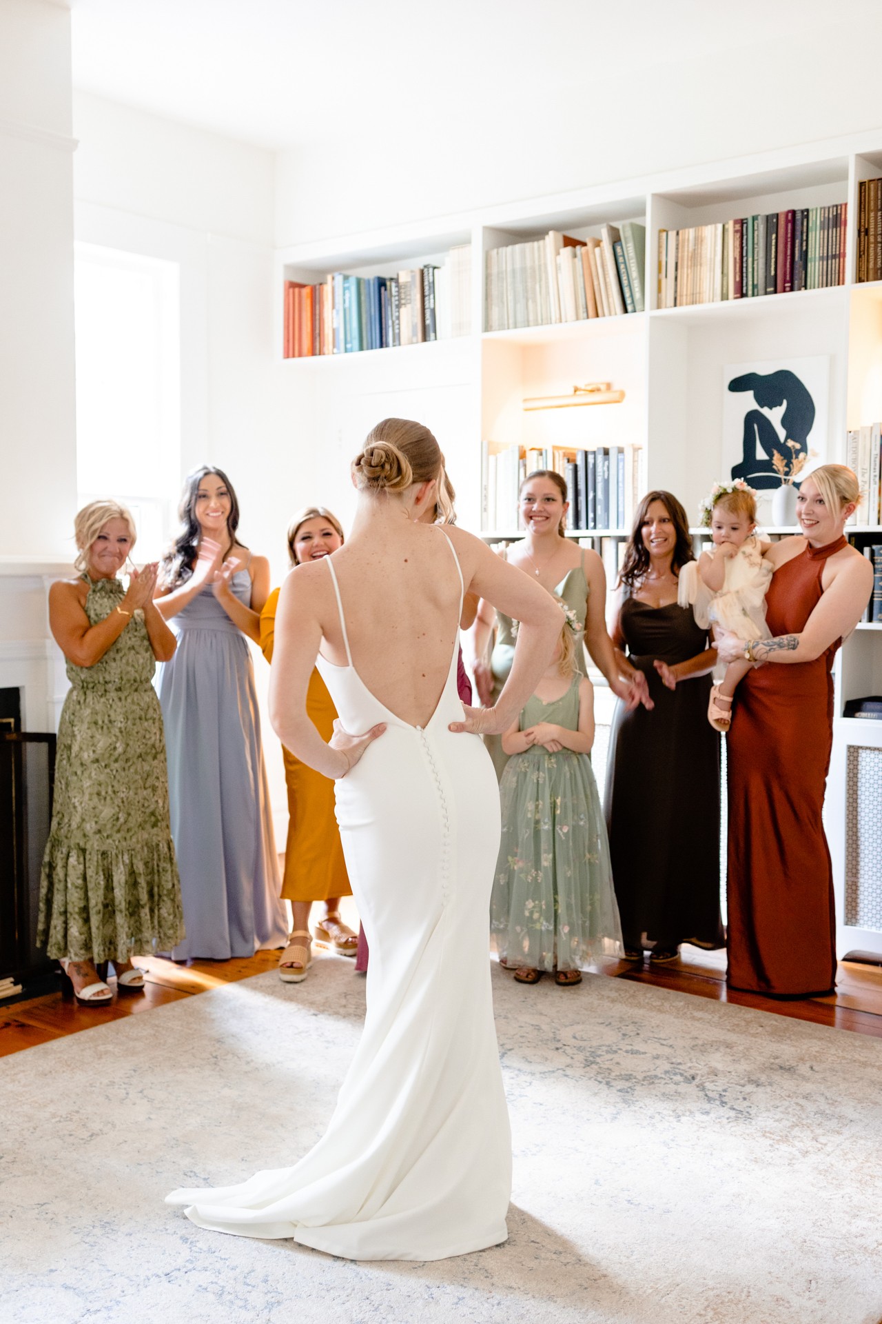 Revealing to the bridesmaids