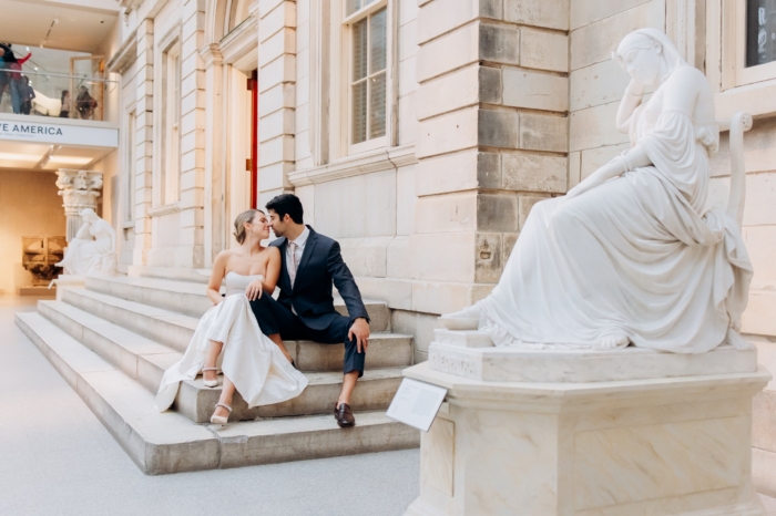 Engagement photos in museum inspiration